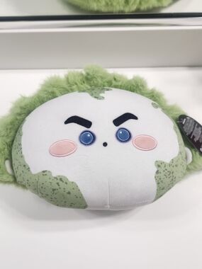 BeetleJuice Plush and Pillow large 14" Cute white and green plush toy pillow